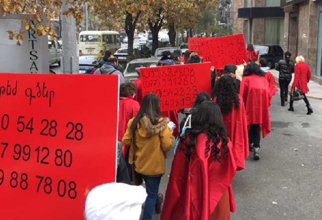 Armenian Women march in Yerevan against Domestic Violence - PHOTOS